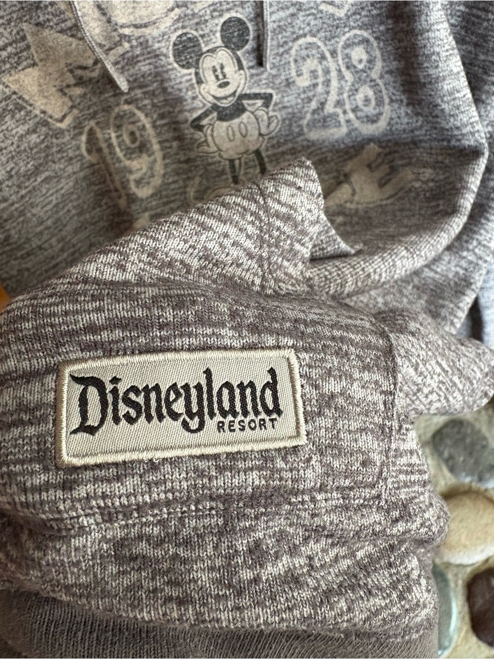 Disney Parks Mickey Mouse Oversized Hoodie XXL Gray Vintage Wash
